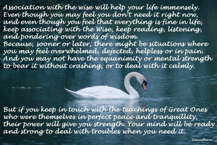 Association with the wise