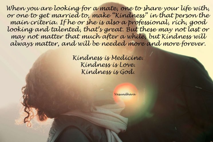Kindness is the criteria