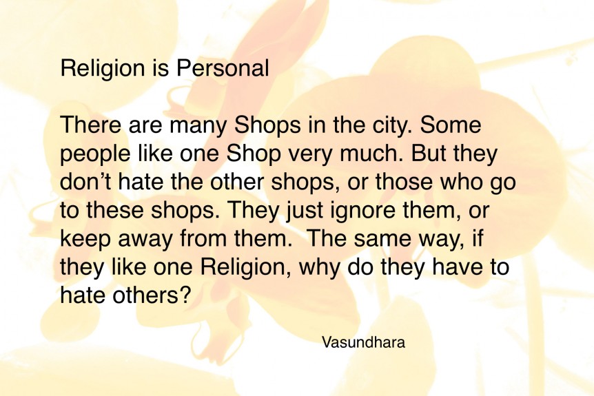 Religion is Personal